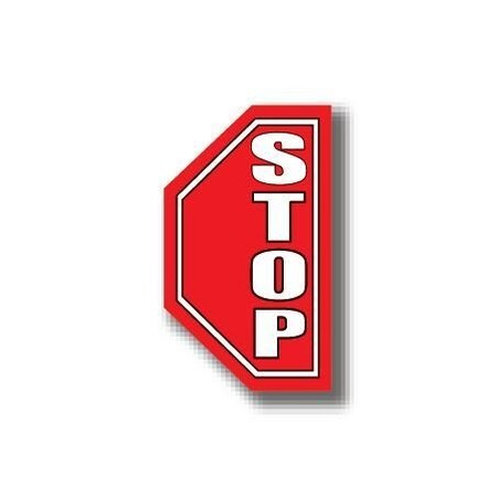 Ergomat 7in x 12in HALF SIGNS - Stop Right DSV-SIGN 84 #0601RIGHT -UEN